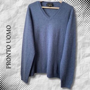 {Pronto Uomo} Extra Fine Merino WOOL V-Neck Sweater